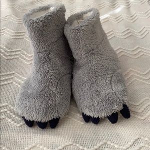 Boy’s warm fuzzy, fun Dino shoe